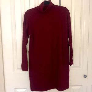 Uniqlo crew neck red dress